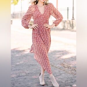 ❤️💕Red Ditsy Floral Midi Dress💕❤️